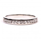 Martin Flyer Flyer Fit 14K White Gold Channel-Set Diamond Wedding Ring