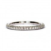 18K White Gold Diamond PavÃ© Wedding Ring