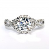 Sylvie Union Collection 18K White Gold Semi-Mount Engagement Ring