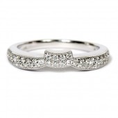 14K White Gold Fitted Diamond Wedding Band