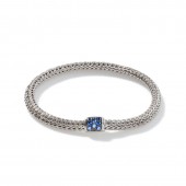 Classic Chain Bracelet With Blue Sapphire