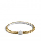 Classic Chain Reversible Bracelet with Diamonds