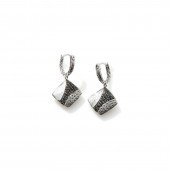 Twisted Pave Drop Earring