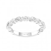 14K WHITE GOLD .35CTW MARQUISE AND ROUND DIAMOND BAND