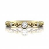 18K Yellow Gold 0.24 CT De Beers Forevermark Diamond Ring "Classic Forever"
