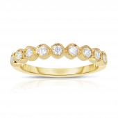 14K Yellow Gold 0.50 Ctw Diamond Stackable Band