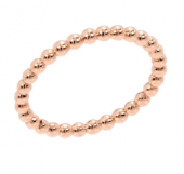 14K Rose Gold Beaded Stackable Band