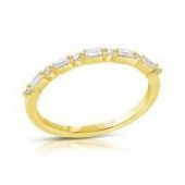 14K Yellow Gold 0.20 Ctw Diamond Stackable Band