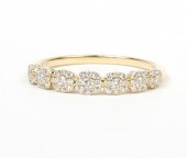 14K YELLOW GOLD .25CTW DIAMOND STACKABLE BAND CLUSTER (63 DIAMONDS)