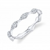 14K WHITE GOLD .38CTW DIAMOND STACKABLE BAND