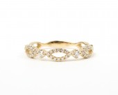 14K YELLOW GOLD .25CTW DIAMOND STACKABLE RING