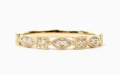 14K YELLOW GOLD .12CTW DIAMOND STACKABLE BAND
