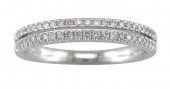 14K WHITE GOLD DIAMOND DOUBLE STACKABLE BAND