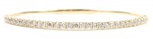 14K Yellow Gold 1.98ctw Diamond Flex Bangle Bracelet