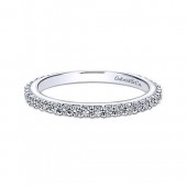 14K White Gold 0.22CTW Diamond Stackable Band