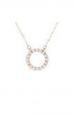 14K YELLOW GOLD FRESHWATER CULTURED PEARL CIRCLE NECKLACE