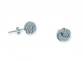 Sterling Silver Twisted Knot Earrings