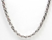 STERLING SILVER 24 INCH 5MM DIAMOND CUT ROPE CHAIN