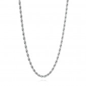 STAINLESS STEEL 5MM POLISHED ROPE CHAIN 24 INCHES