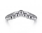 STERLING SILVER BEADED CHEVRON RING (BUJUKAN COLLECTION)