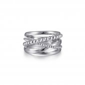 STERLING SILVER CRISS CROSS RING