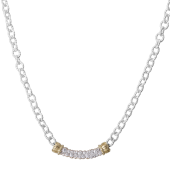 VAHAN 14K STERLING SILVER .91CTW PAVE DIAMOND NECKLACE