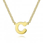 14K YELLOW GOLD C INITIAL NECKLACE
