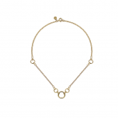14K YELLOW GOLD CIRCLE LINK NECKLACE