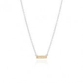 Anna Beck Sterling Silver and Gold Plate Mini Bar Necklace