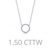 0.54 ct tw Open Circle Necklace