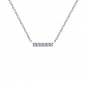 0.09 Ct Tw Dainty Bar Necklace