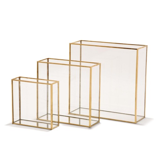 Medium Gold Square Window Vase