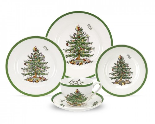 Christmas Tree 5 Piece Place Setting