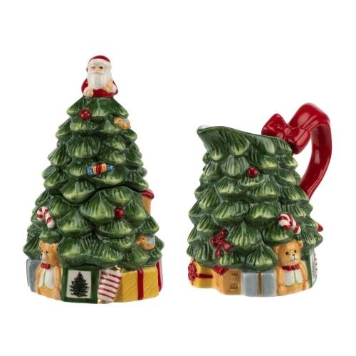 Christmas Tree 250th Anniversary Sugar and Creamer