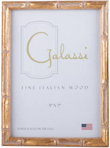 5x7 Gold Bamboo Frame