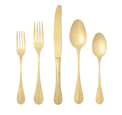 Flatware 5 Pieces, Gold