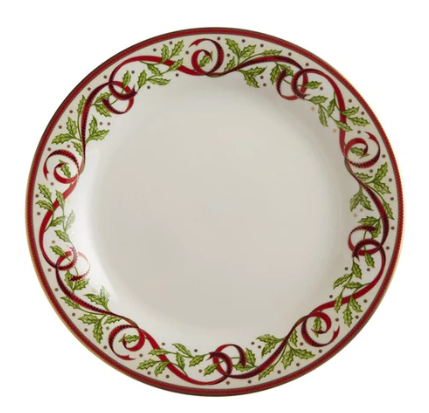 Winter Festival White Butter Plate