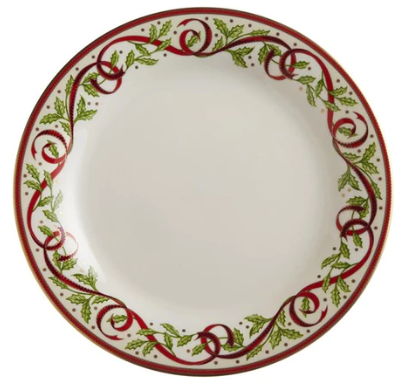 Winter Festival White Gold Salad/Accent Salad Plate