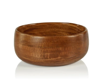 Round Mango Wood Bowl