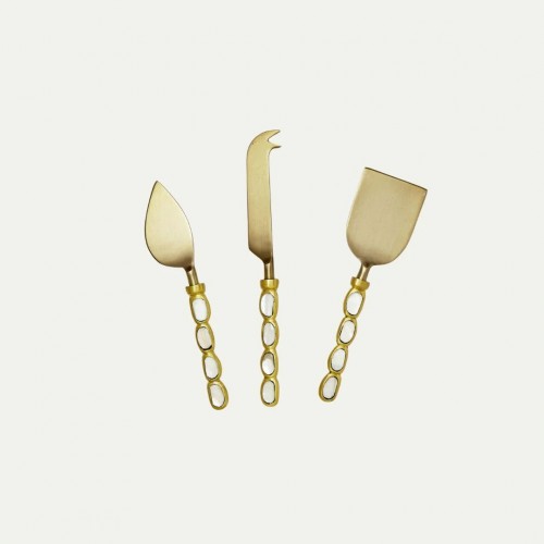 Set of 3 Mother of Pearl Cheese Knives