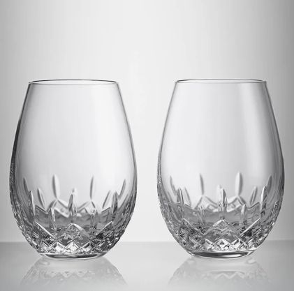 Stemless Deep Red Wine, Set of 2