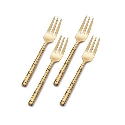 Gold Bamboo S/4 Cocktail Forks