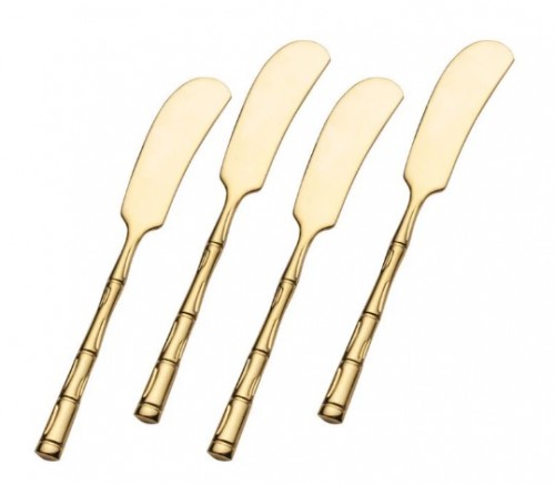 Gold Bamboo S/4 Butter Spreaders