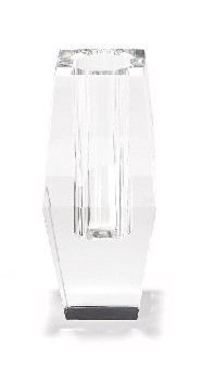 Faceted Hand Cut Glass Vase