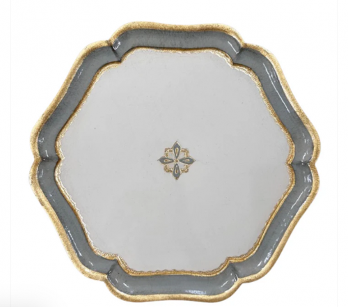Florentino Baroque Wooden Tray - Blue