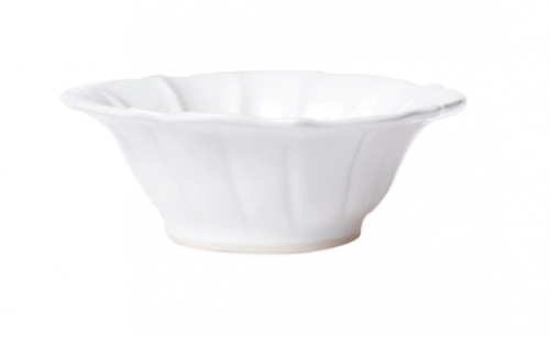 White Ruffle Cereal Bowl
