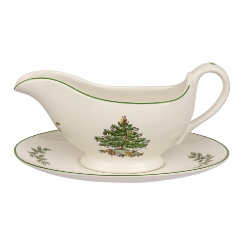Christmas Tree Gravy Boat and Stand