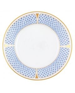 Art Deco Blue Dessert Plate