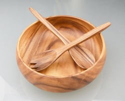 Wood Salad Bowl Set