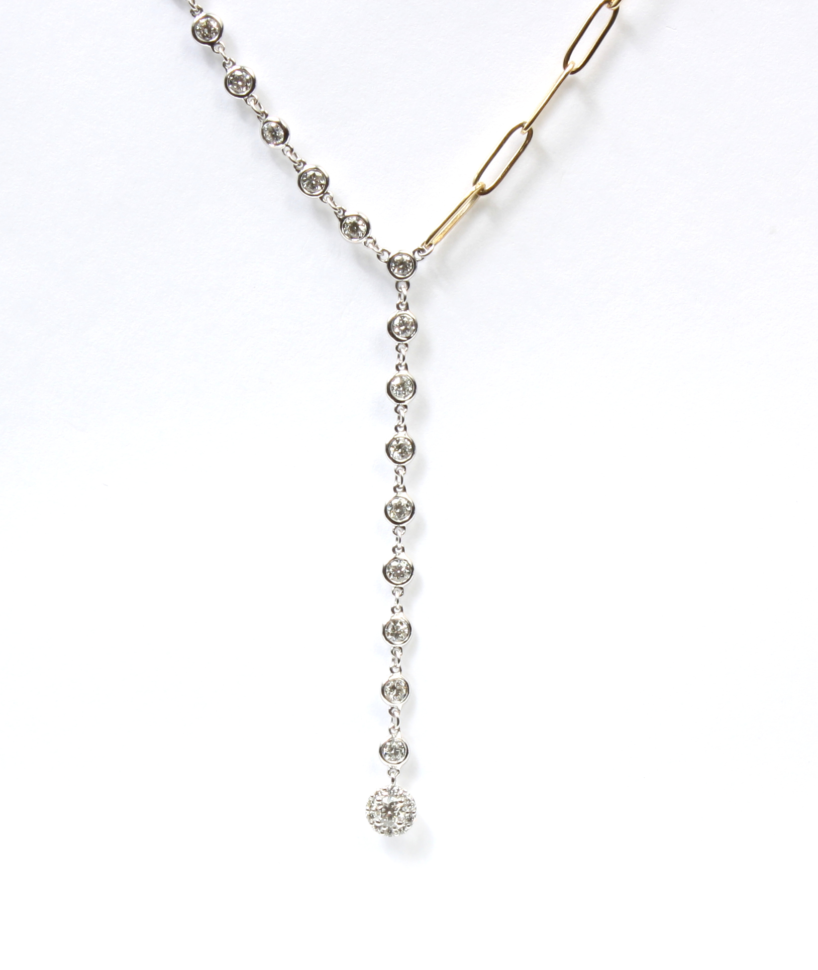 2mm Two-Tone Gold & Silver Rope Chain Necklace | Classy Women Collection